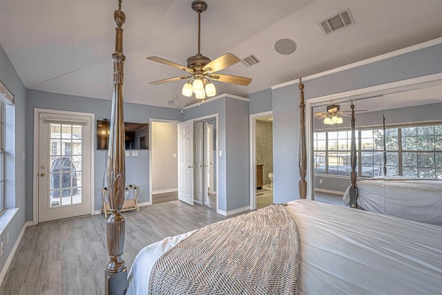 609 E Briarway Dr, Granite Shoals, TX 78654 - bedroom featuring wood finished floors, visible vents, and baseboards