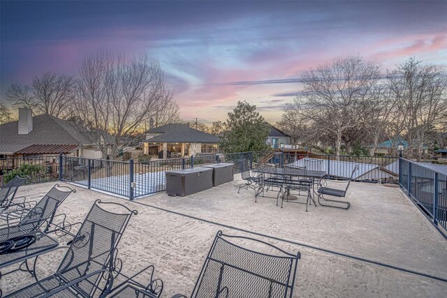 609 E Briarway Dr, Granite Shoals, TX 78654 - patio terrace at dusk featuring a patio area