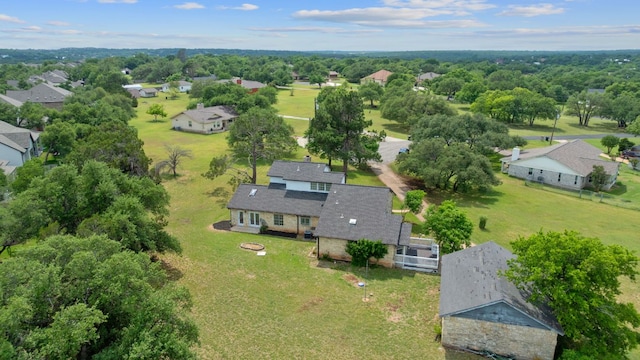 drone / aerial view with a residential view