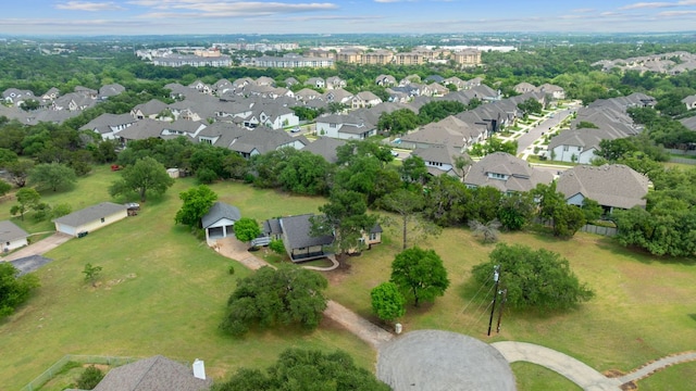 drone / aerial view with a residential view