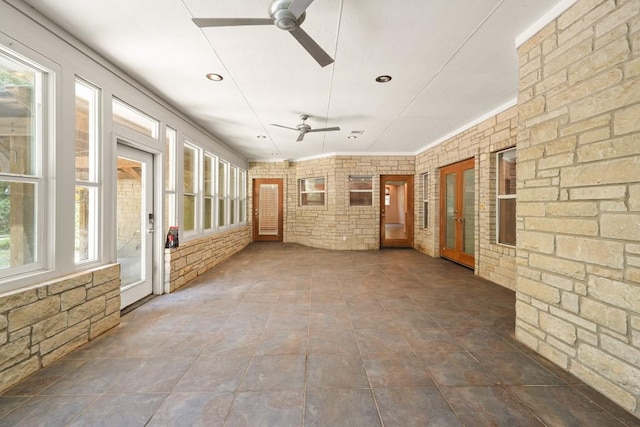 507 Arbors Cir, Elgin, TX 78621 - unfurnished sunroom featuring plenty of natural light and french doors
