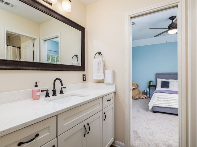 4525 Three Arrows Ct, Cedar Park, TX 78613 - ensuite bathroom featuring vanity and a ceiling fan