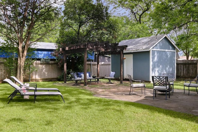 5707 Ave G, Austin, TX 78752 - view of yard featuring a pergola and a patio area