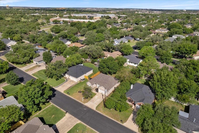 bird's eye view with a residential view
