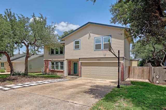 11811 Buggy Whip Trl, Austin, TX 78750 - view of front of property with brick siding, a garage, and concrete driveway