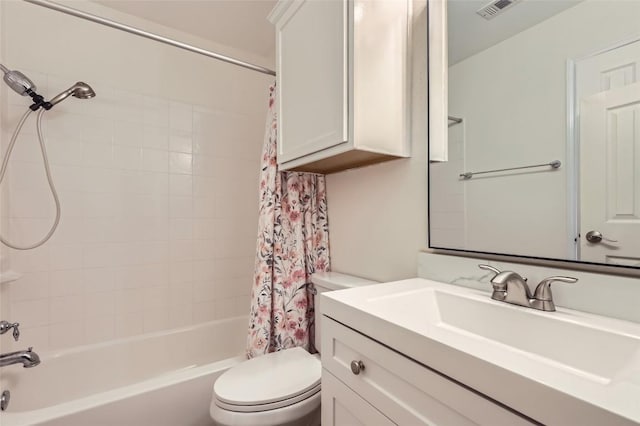 14308 Homestead Village Cir, Austin, TX 78717 - full bathroom with toilet, shower / bath combination with curtain, and vanity