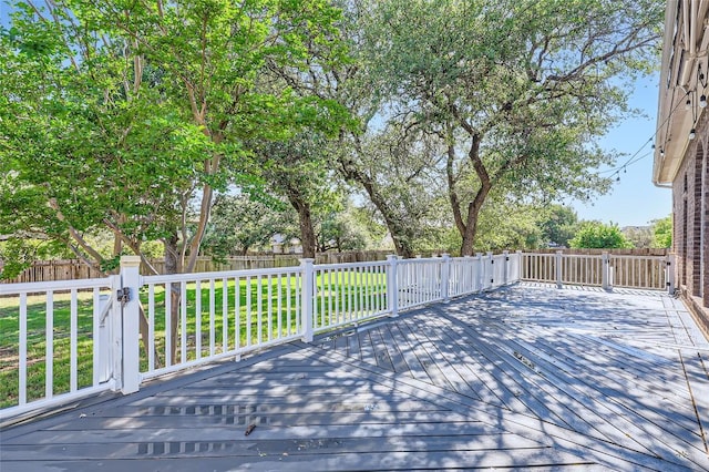 14308 Homestead Village Cir, Austin, TX 78717 - wooden terrace featuring a fenced backyard