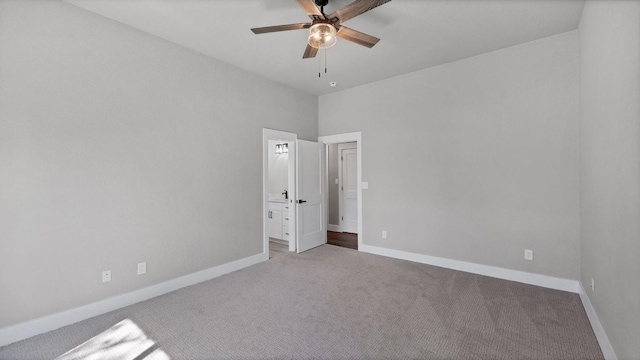 725 Winding Vw, New Braunfels, TX 78132 - spare room featuring baseboards, ceiling fan, and carpet floors
