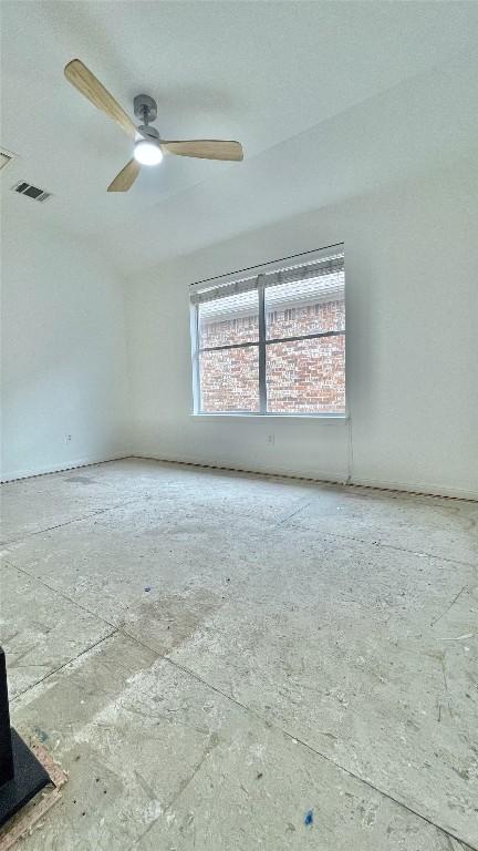 313 El Socorro Ln, Austin, TX 78732 - unfurnished room featuring a ceiling fan and visible vents