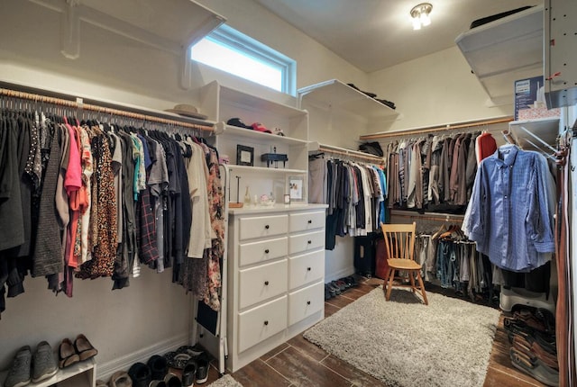 106 Clubhouse Dr, Lakeway, TX 78734 - walk in closet featuring dark wood finished floors