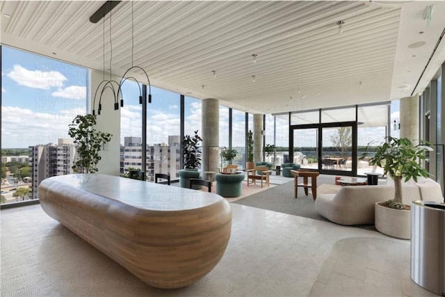 common area with a view of city