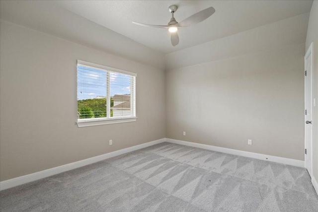 4211 Front Range Ln, Austin, TX 78732 - empty room featuring a ceiling fan, light carpet, and baseboards