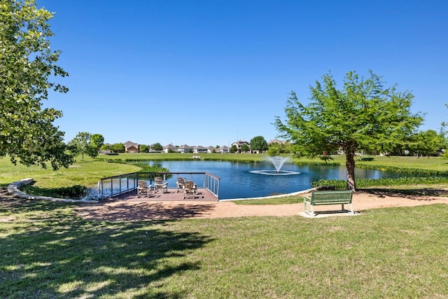 1401 Clearwing Cir, Georgetown, TX 78626 - view of property's community featuring a water view and a yard