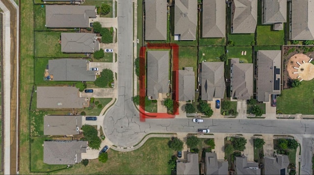 1401 Clearwing Cir, Georgetown, TX 78626 - aerial view of residential area with property parcel outlined