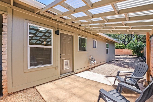 view of patio / terrace with fence