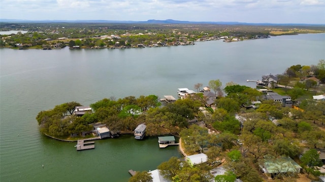 1833 Highland Dr, Marble Falls, TX 78654 - drone / aerial view featuring a water view