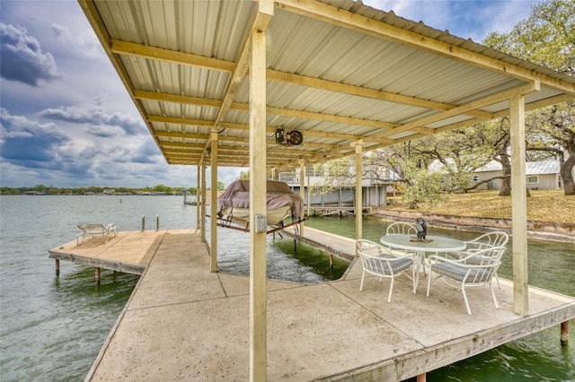 1833 Highland Dr, Marble Falls, TX 78654 - view of dock with a water view and boat lift