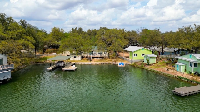 1833 Highland Dr, Marble Falls, TX 78654 - view of dock with a water view and boat lift