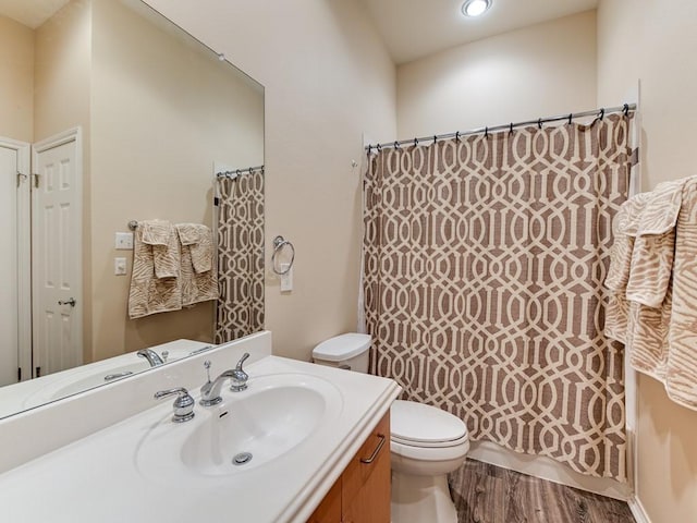 2918 Ranch Road 620 N Unit X-205, Austin, TX 78734 - bathroom with vanity, toilet, and wood finished floors