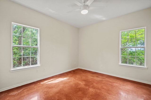 1159 Stallion Springs Dr, Fischer, TX 78623 - spare room with plenty of natural light, baseboards, and ceiling fan