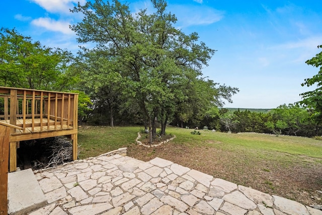 1159 Stallion Springs Dr, Fischer, TX 78623 - view of patio featuring a wooden deck