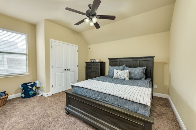 2600 Dalea St, Round Rock, TX 78681 - bedroom with carpet floors, ceiling fan, and vaulted ceiling
