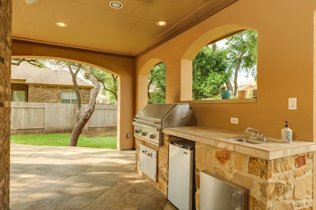2600 Dalea St, Round Rock, TX 78681 - view of patio / terrace featuring exterior kitchen and a sink