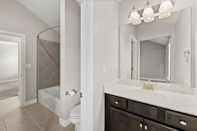 829 Expedition Way, Round Rock, TX 78665 - full bathroom with vanity, tile patterned flooring, and bathing tub / shower combination