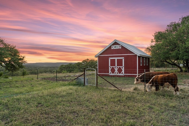 101 Durango Dr, Johnson City, TX 78636 - view of barn featuring a rural view and fence