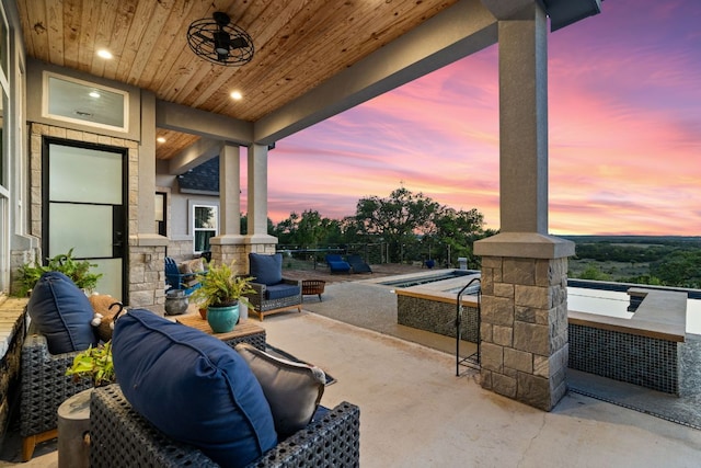 101 Durango Dr, Johnson City, TX 78636 - view of patio terrace at dusk