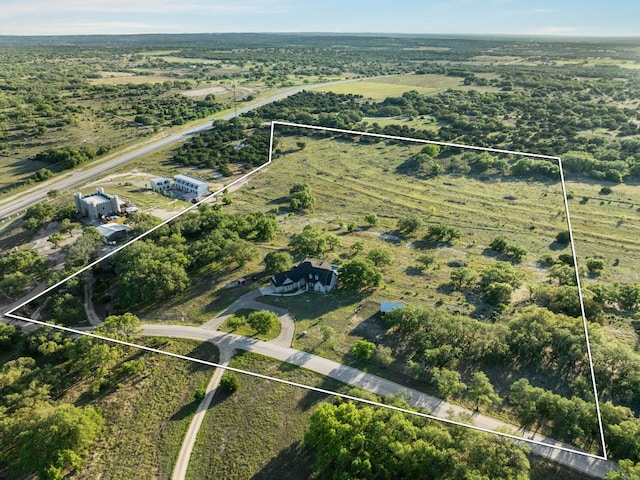 101 Durango Dr, Johnson City, TX 78636 - birds eye view of property featuring a rural view