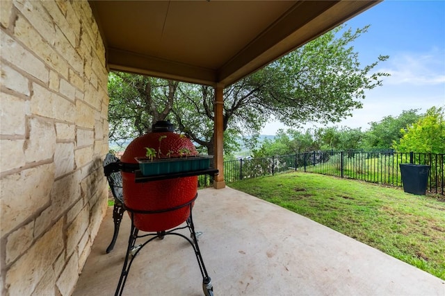 view of patio / terrace with fence