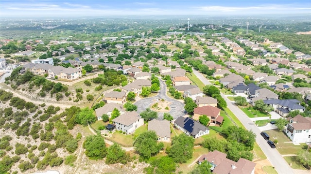 aerial view featuring a residential view