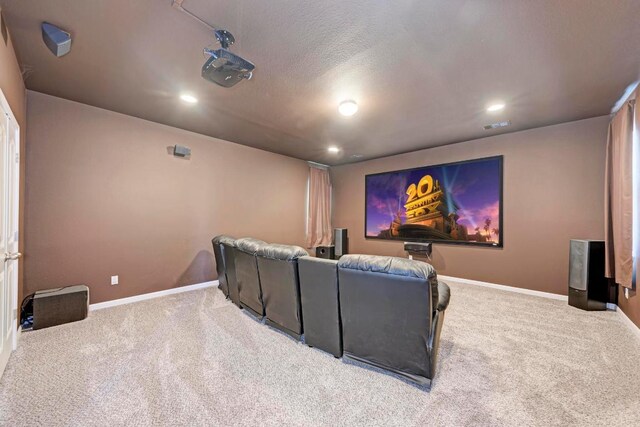 3909 Vinalopo Dr, Austin, TX 78738 - cinema featuring carpet flooring, recessed lighting, and baseboards