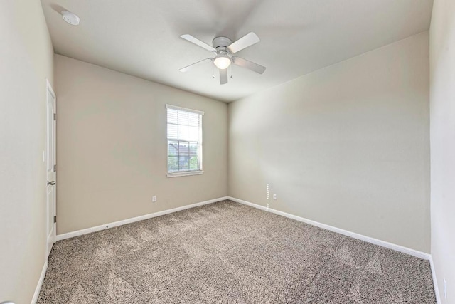 3909 Vinalopo Dr, Austin, TX 78738 - carpeted spare room featuring ceiling fan, baseboards, and a smoke detector