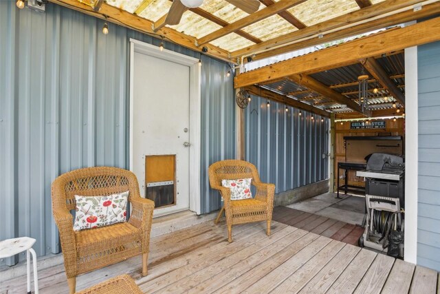 103 Bonham Ln, Paige, TX 78659 - view of wooden terrace