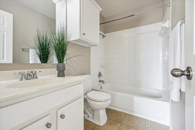 4108 Whitecrest Cv, Round Rock, TX 78681 - bathroom featuring vanity, shower / tub combination, and tile patterned floors