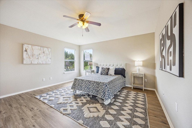 4108 Whitecrest Cv, Round Rock, TX 78681 - bedroom with wood finished floors and ceiling fan