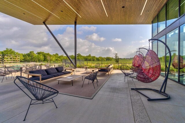 7901 Donnelley Dr, Austin, TX 78744 - view of patio / terrace with outdoor lounge area