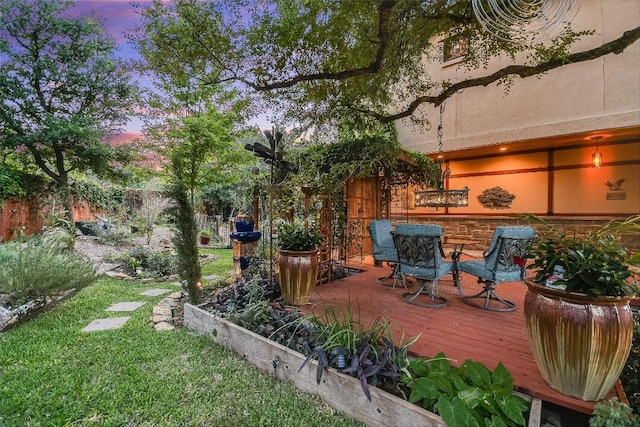 611 N Cuernavaca Dr Unit 301, Austin, TX 78733 - view of deck at dusk
