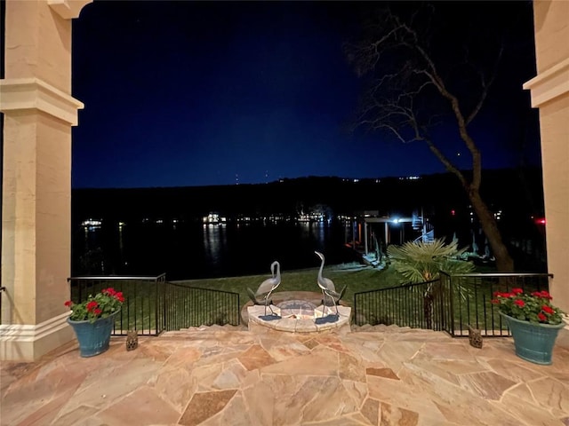 3113 Ski Shores Ter, Austin, TX 78730 - view of patio at twilight
