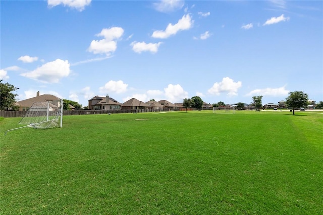 view of yard featuring a residential view