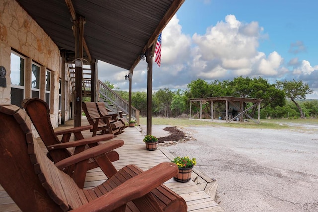 3487 Rust, Spring Branch, TX 78070 - wooden deck featuring stairway
