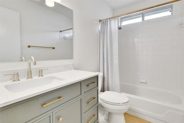 2009 Barnett Dr, Cedar Park, TX 78613 - full bathroom with toilet, shower / tub combo, and vanity