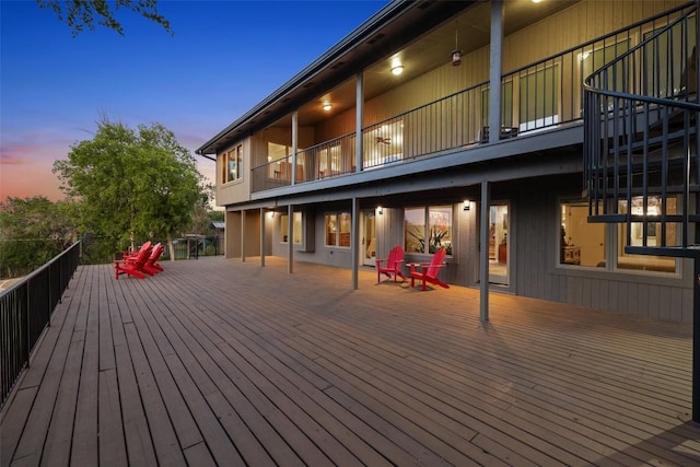 view of wooden terrace