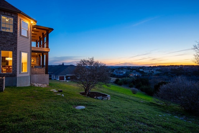 3207 Crystal Falls Pkwy, Leander, TX 78641 - view of yard with a balcony