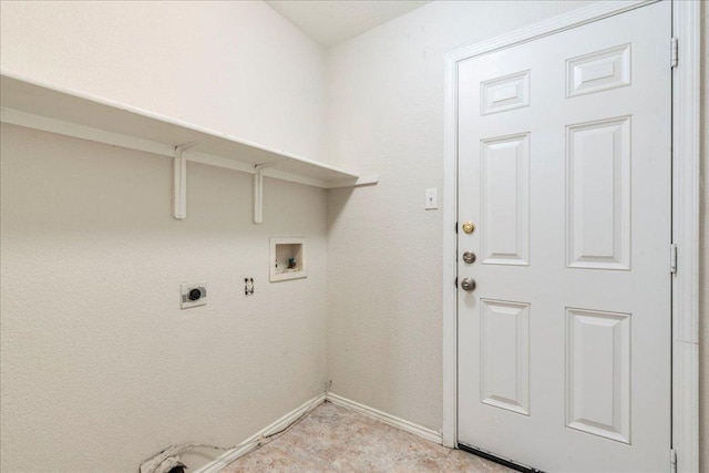 109 David Dr, Hutto, TX 78634 - laundry room with washer hookup, hookup for an electric dryer, and baseboards