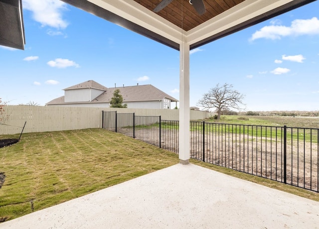 109 Flora Springs Cv, Liberty Hill, TX 78642 - view of patio / terrace with a ceiling fan