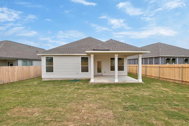 109 Coastal Way, Georgetown, TX 78628 - rear view of house featuring a patio area and roof with shingles