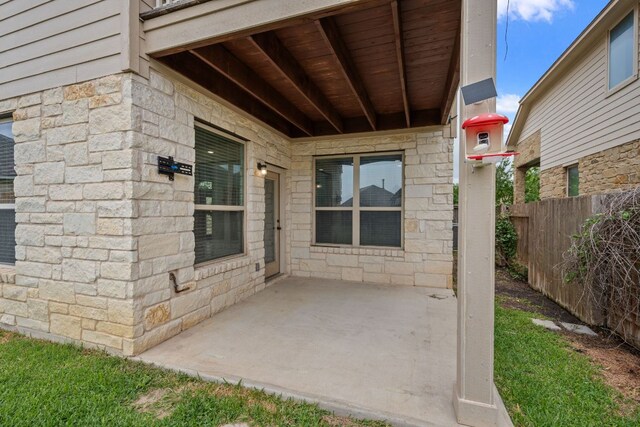 view of patio with fence